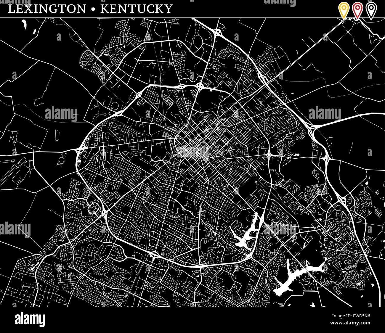 Printable Map Of Lexington Ky