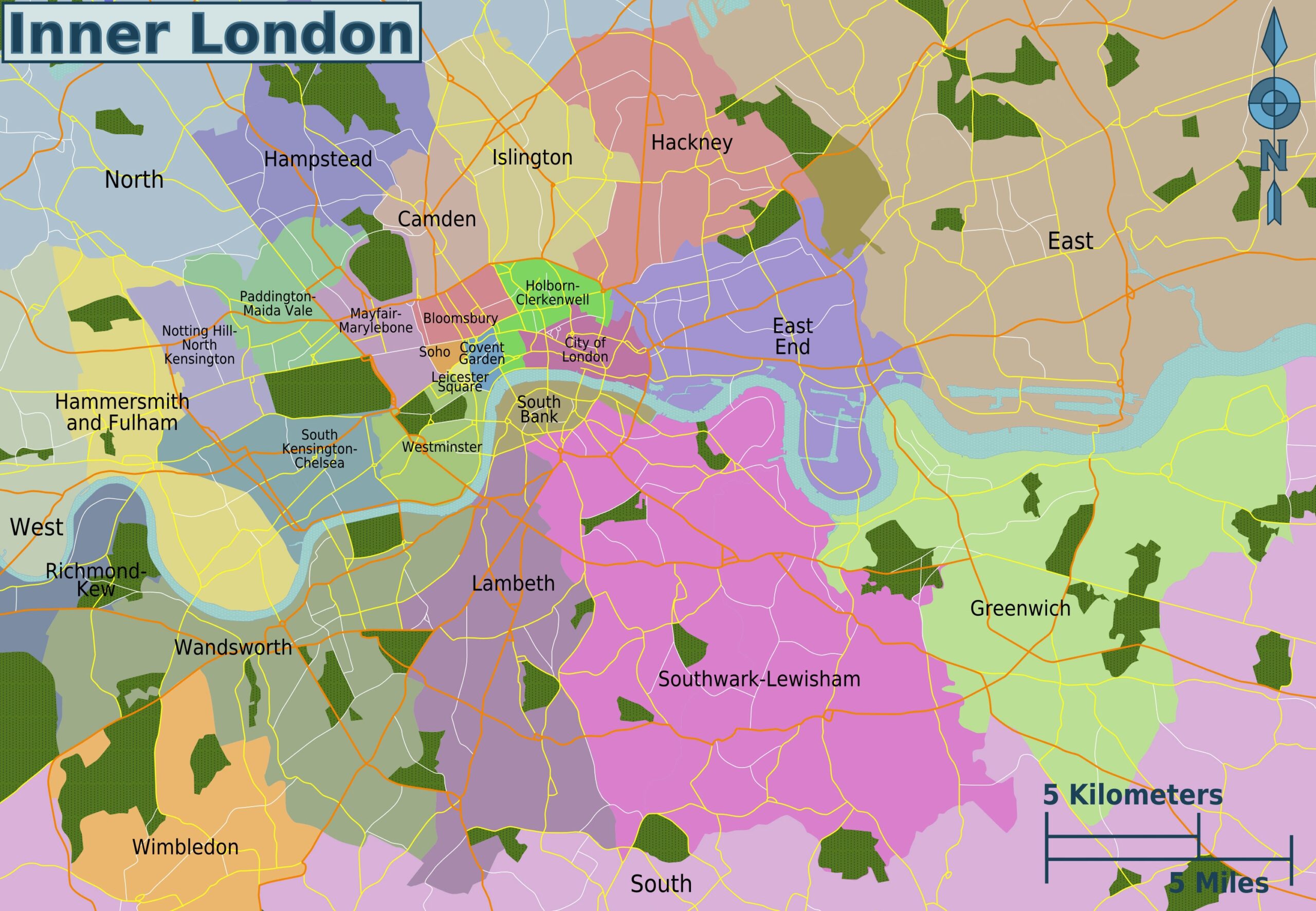 Map Of London 32 Boroughs Neighborhoods Map Of London 32 Boroughs Neighborhoods