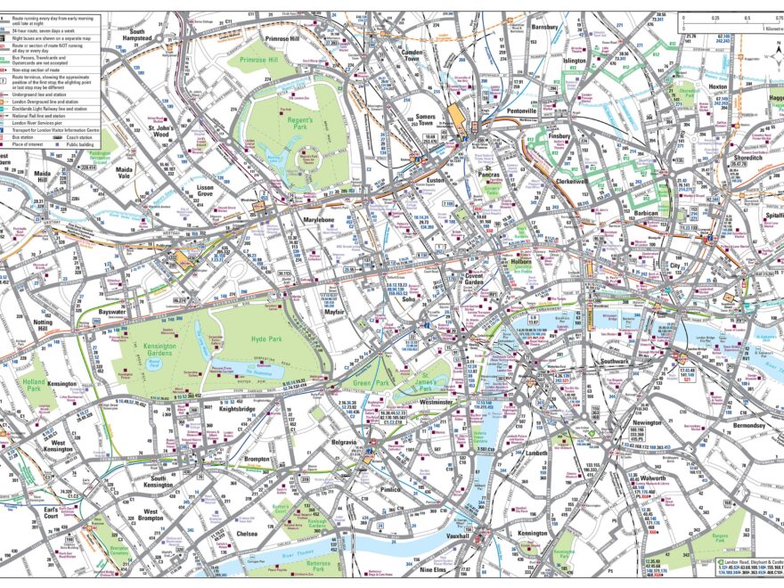 Map Of London Bus Night Bus Stations Lines