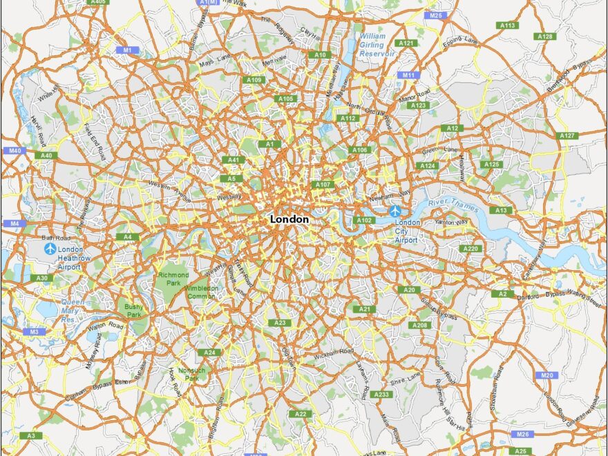 Map Of London England GIS Geography