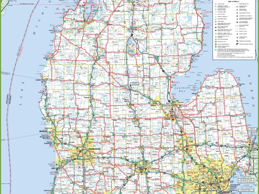 Map Of Lower Peninsula Of Michigan Ontheworldmap