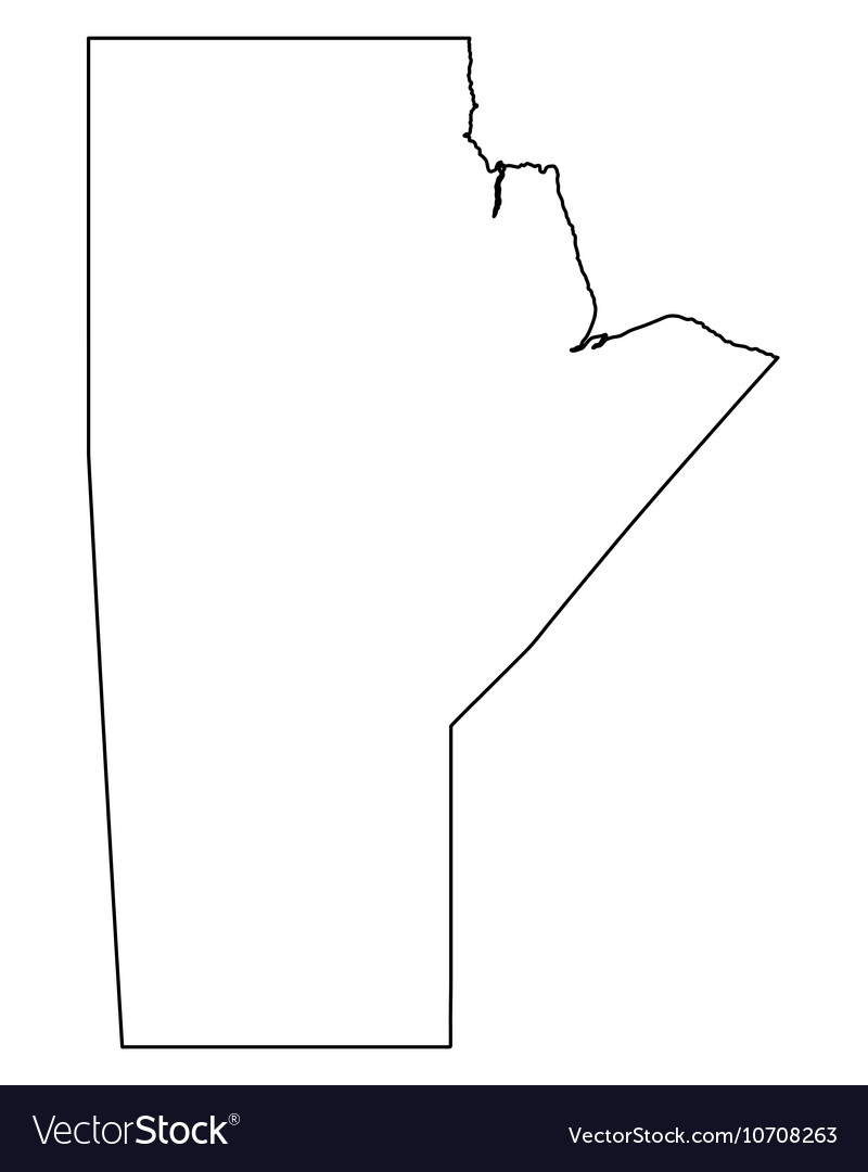 Map Of Manitoba Royalty Free Vector Image VectorStock
