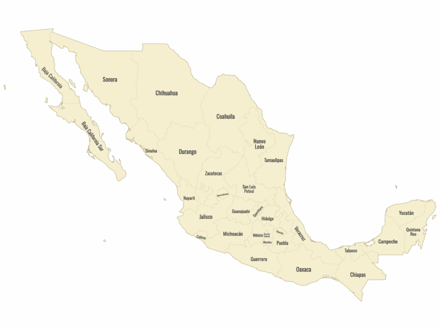 Map Of Mexico States Ultimaps