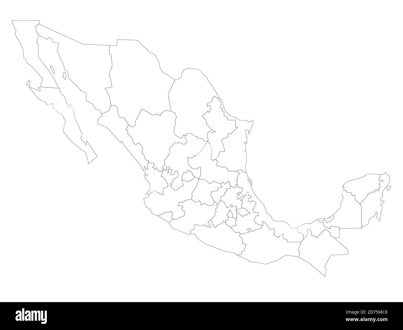 Mexico States Map Outline Printable Mexico States Map Outline Printable