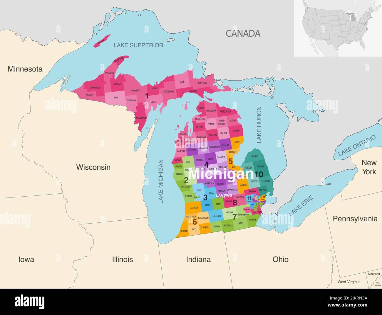 Printable Michigan Territory Map