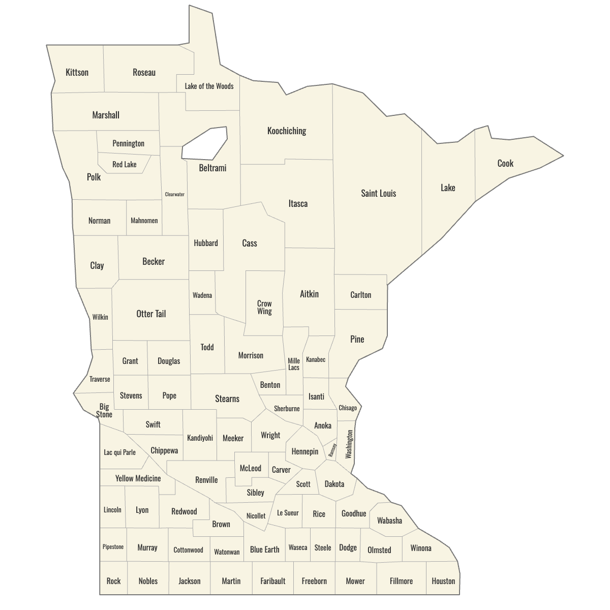 Map Of Minnesota Counties Ultimaps Map Of Minnesota Counties Ultimaps