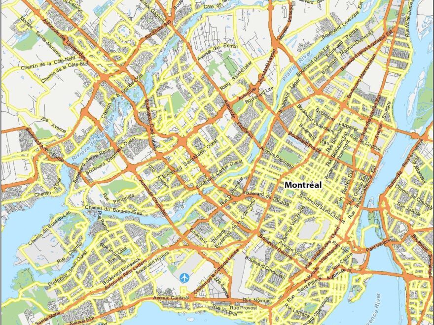 Map Of Montreal Quebec GIS Geography