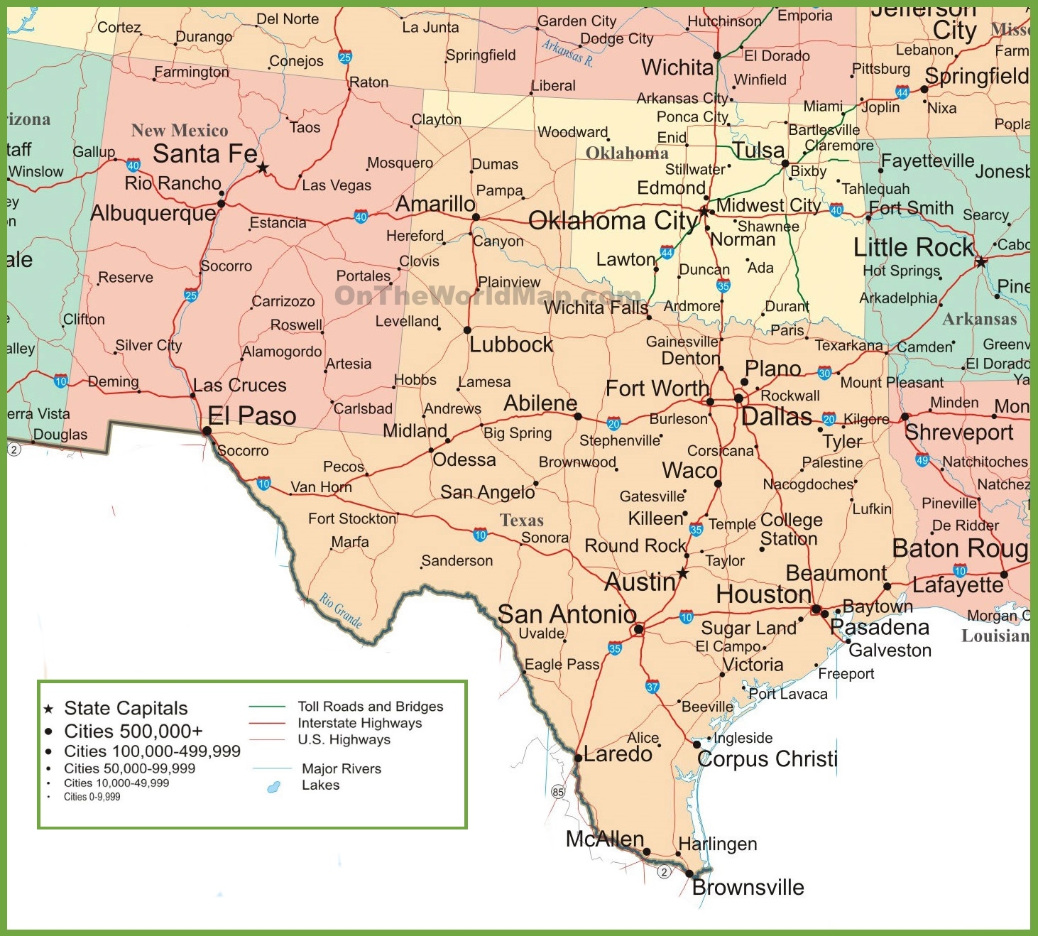 Printable New Mexico Map With Cities