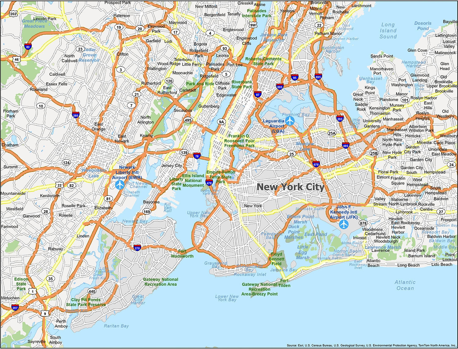 Map Of New York City GIS Geography Map Of New York City GIS Geography