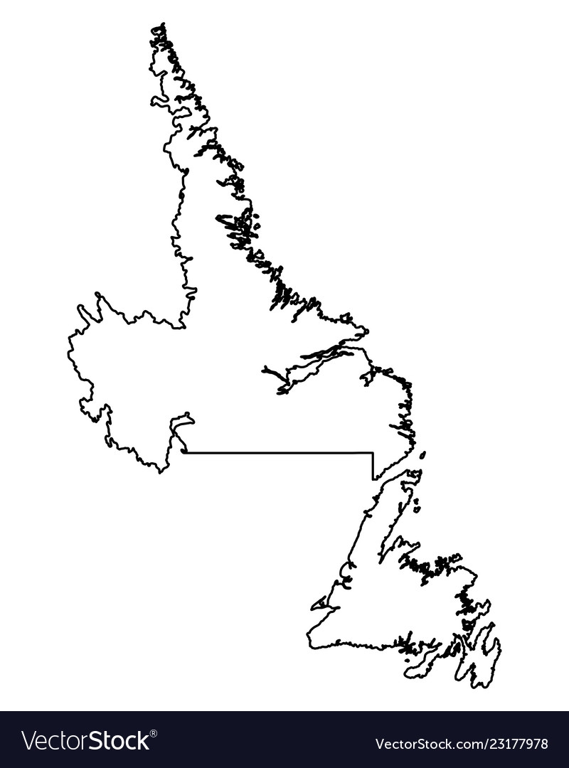 Map Of Newfoundland And Labrador Province Vector Image Map Of Newfoundland And Labrador Province Vector Image