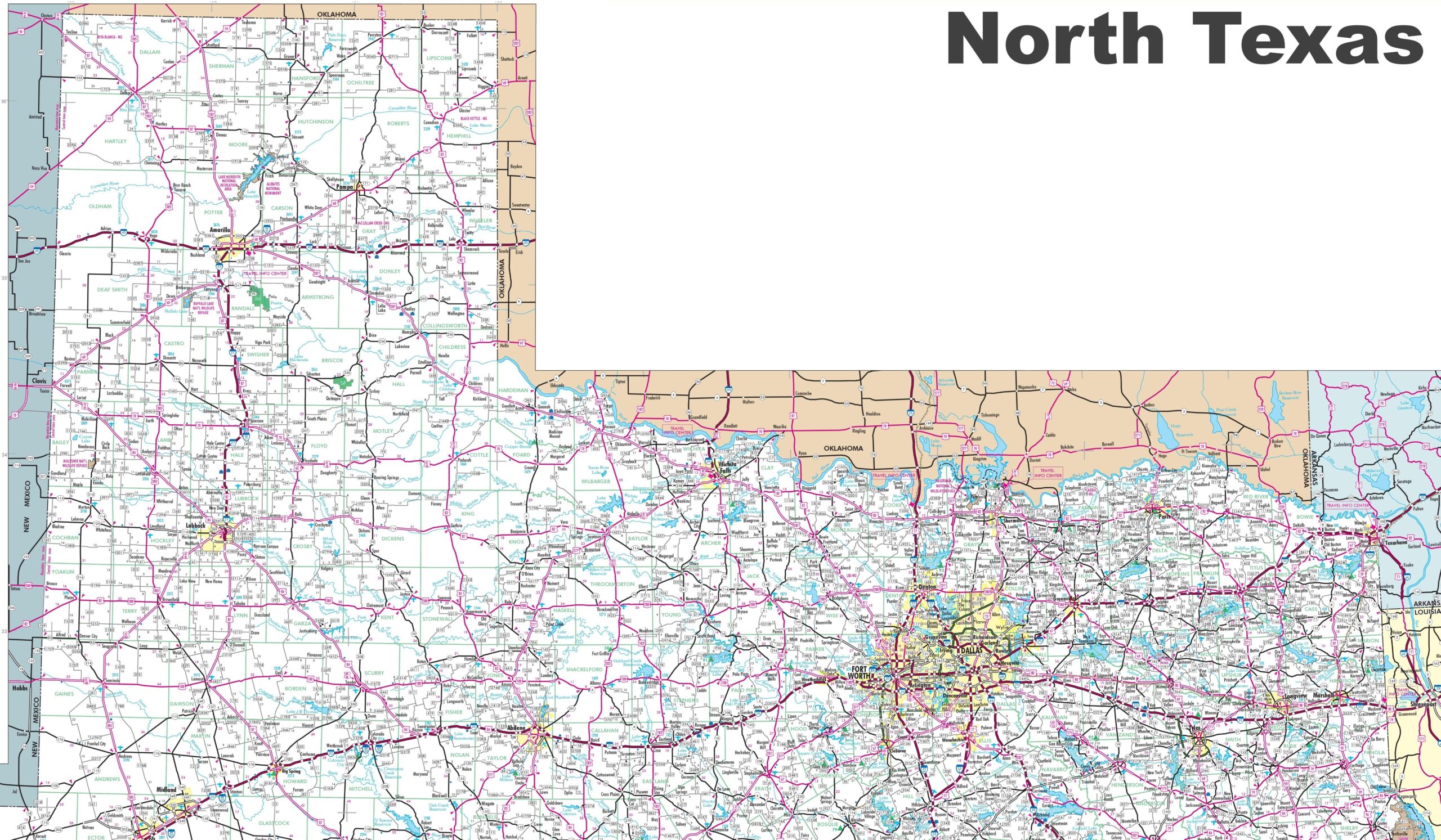 Map Of North Texas Ontheworldmap