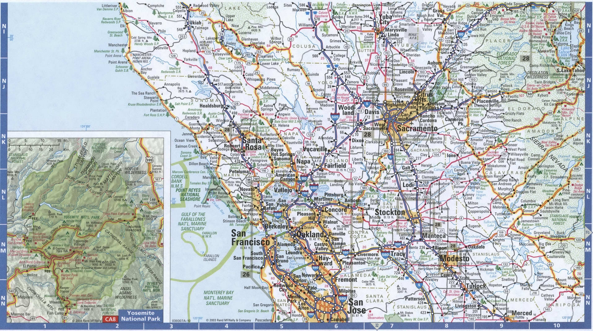 Northern California Road Map Printable