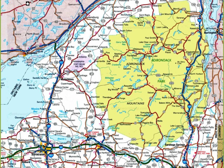 Map Of Northern New York State Ontheworldmap