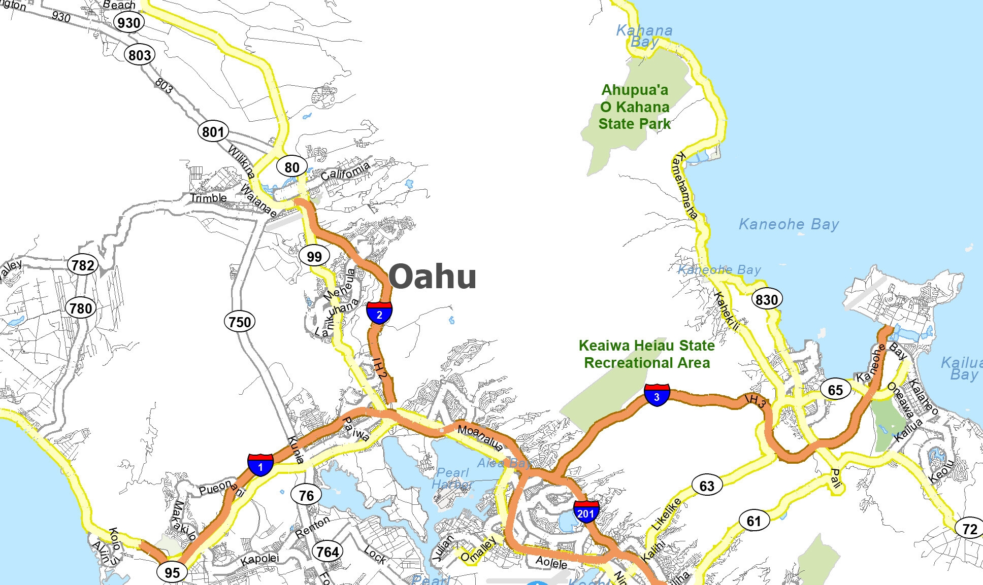 Printable Map Of Oahu Attractions Printable Map Of Oahu Attractions