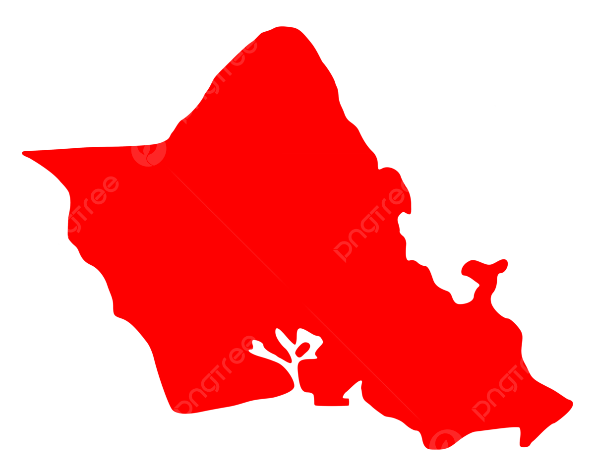 Map Of Oahu Oahu Usa Contour Cartography PNG Transparent Image And Clipart For Free Download