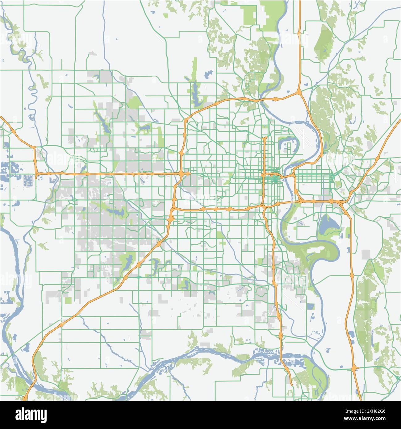 Basic Printable Omaha Street Map