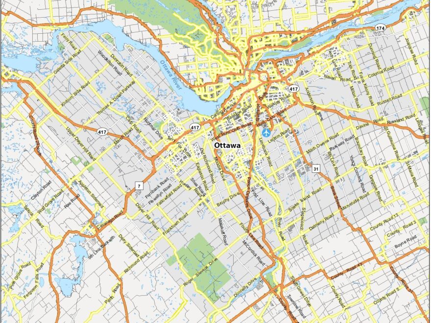 Map Of Ottawa Canada GIS Geography