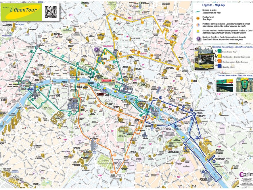 Map Of Paris Tourist Attractions Sightseeing Tourist Tour