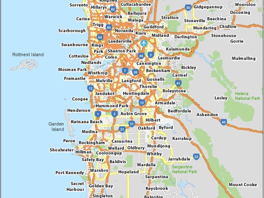 Map Of Perth Australia GIS Geography