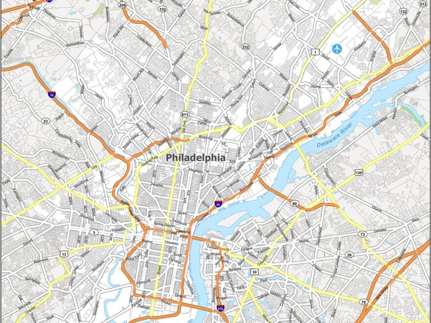 Map Of Philadelphia Pennsylvania GIS Geography