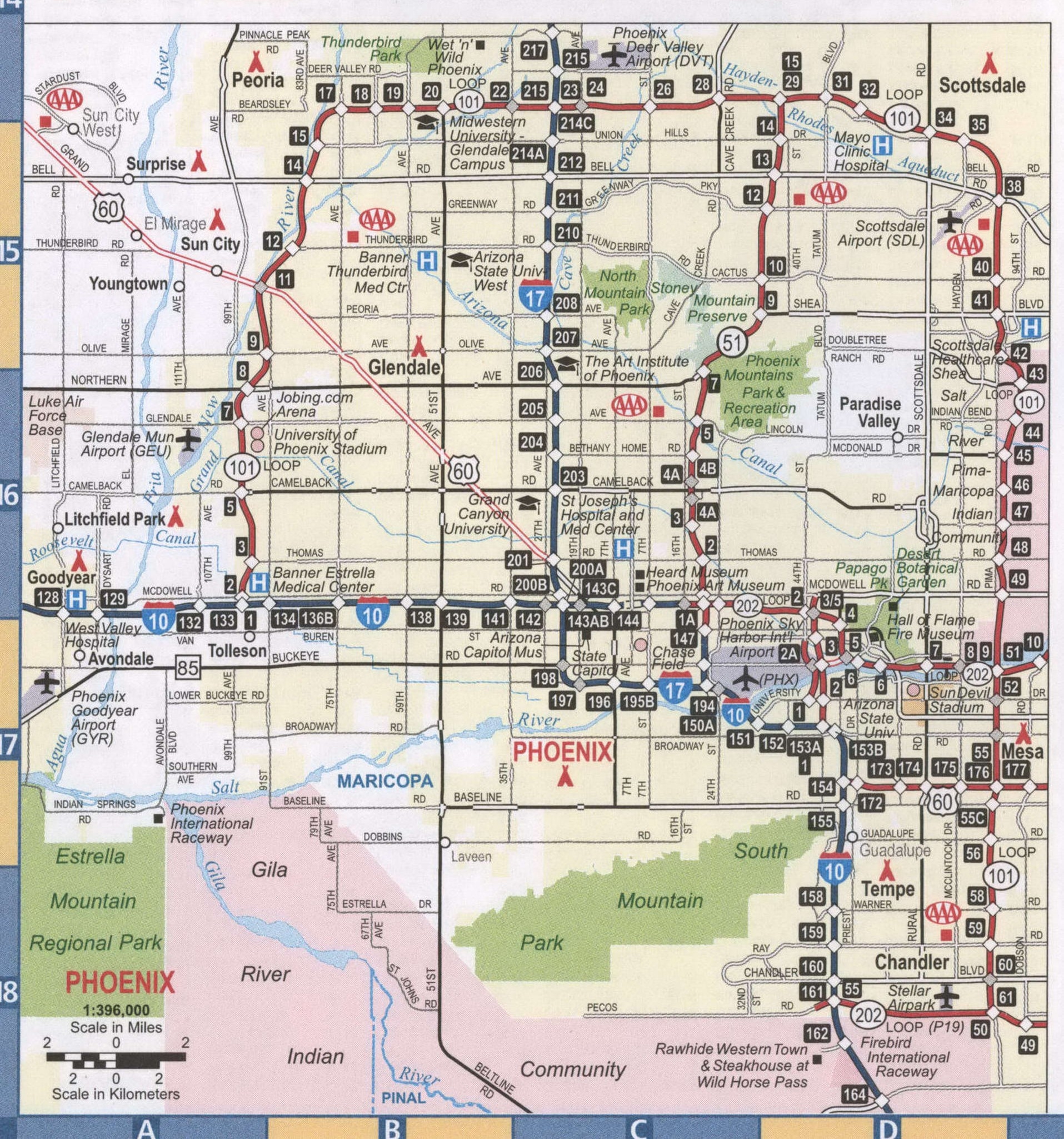 Printable Map Of Phoenix Village Az Printable Map Of Phoenix Village Az