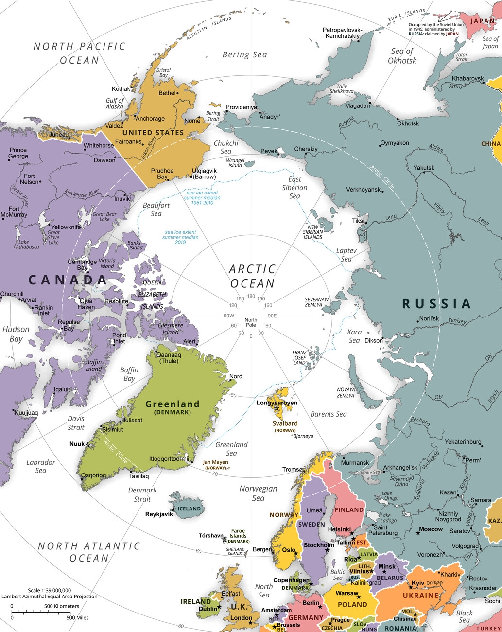 Map Of Political Arctic Region Map Maps Of All Cities And Countries For Your Wall Europosters