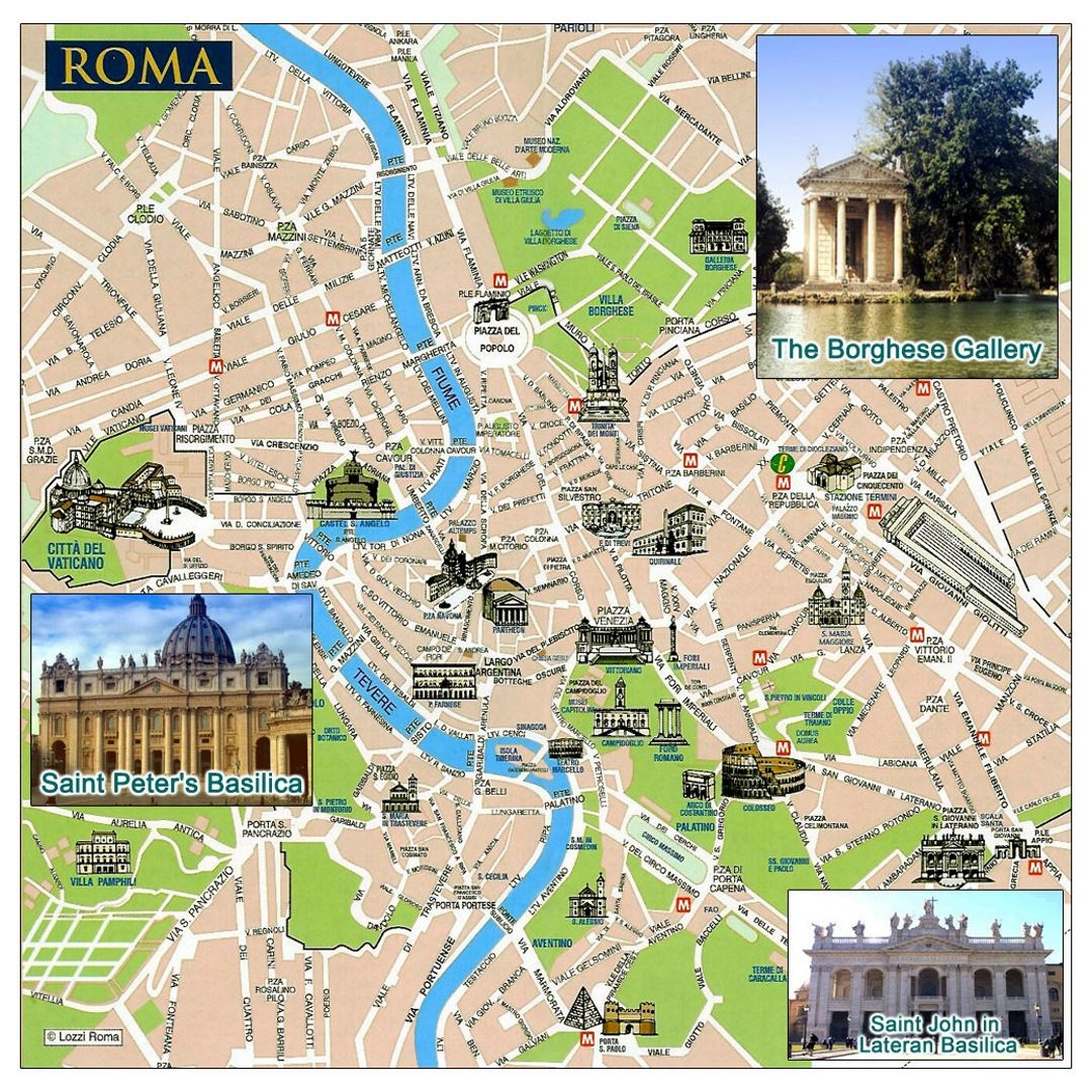 Printable Walking Map Of Rome