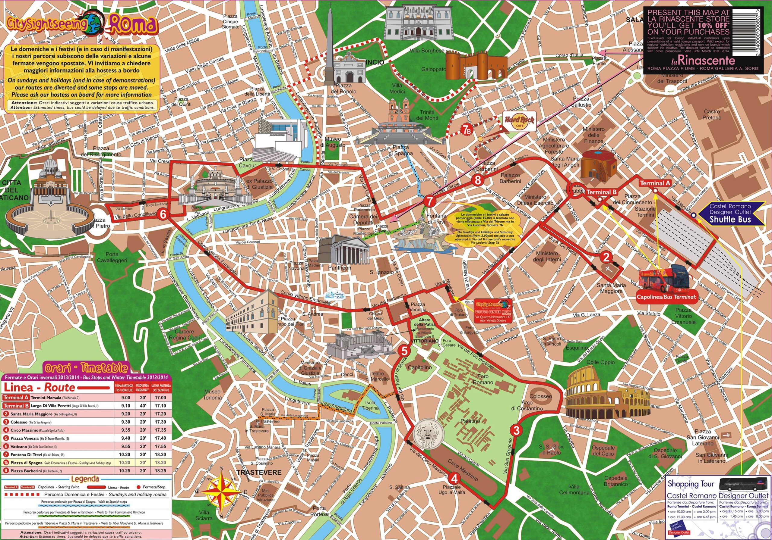 Rome City Map Printable