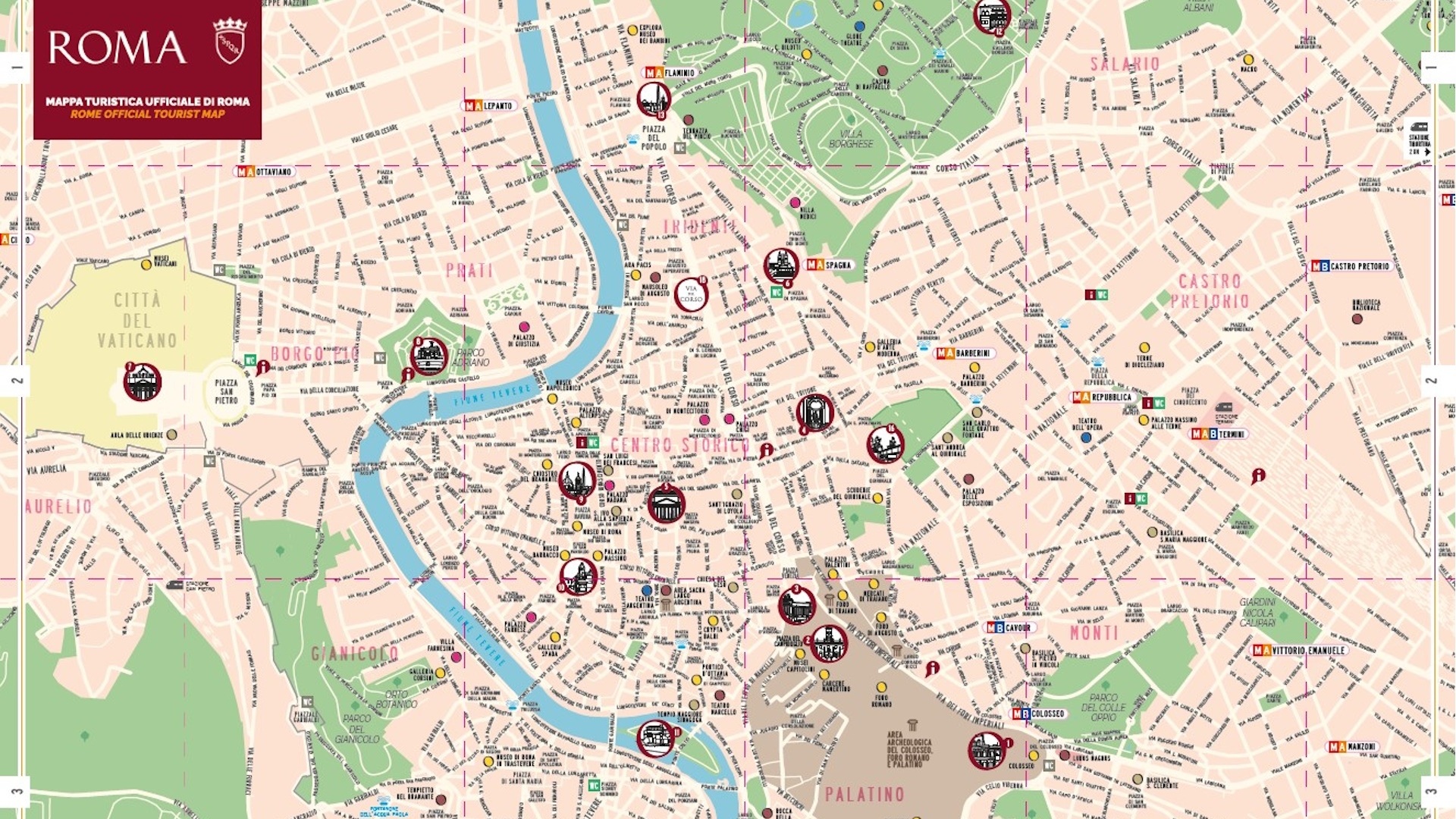 Free Printable Map Of Rome