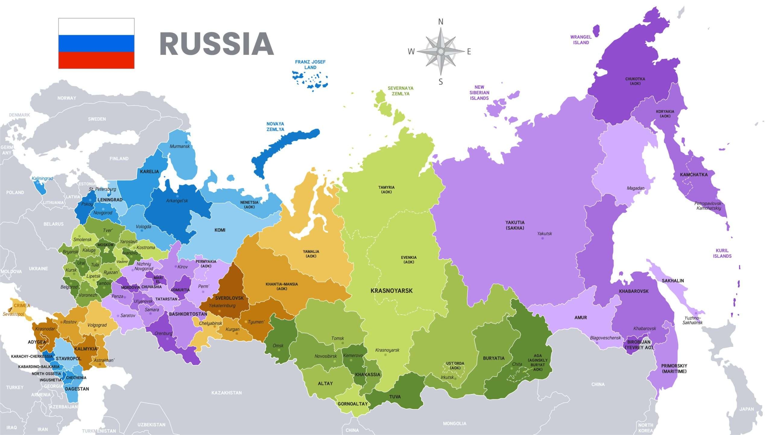  Map Of Russia For Printing Download FREE