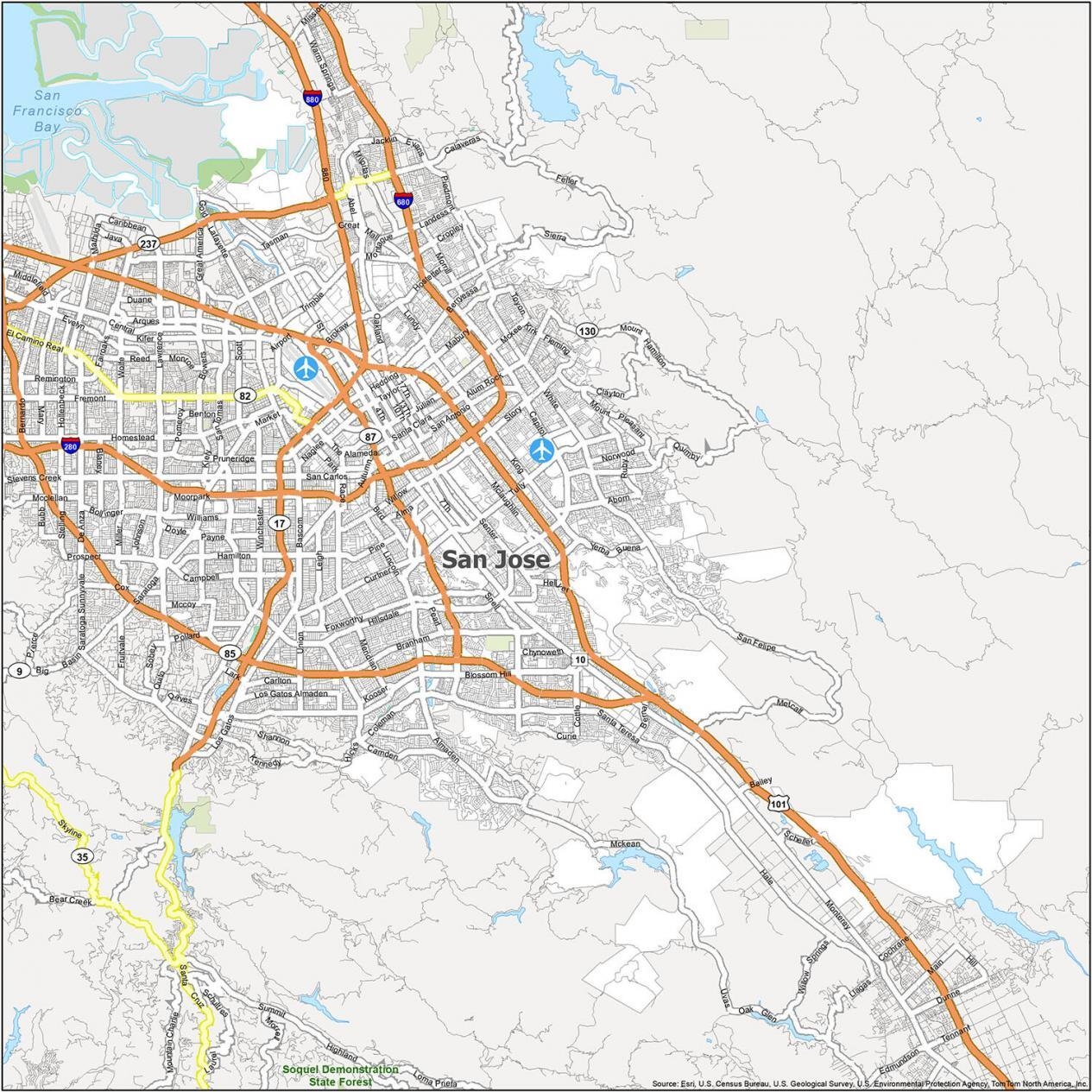 Printable San Jose Maps