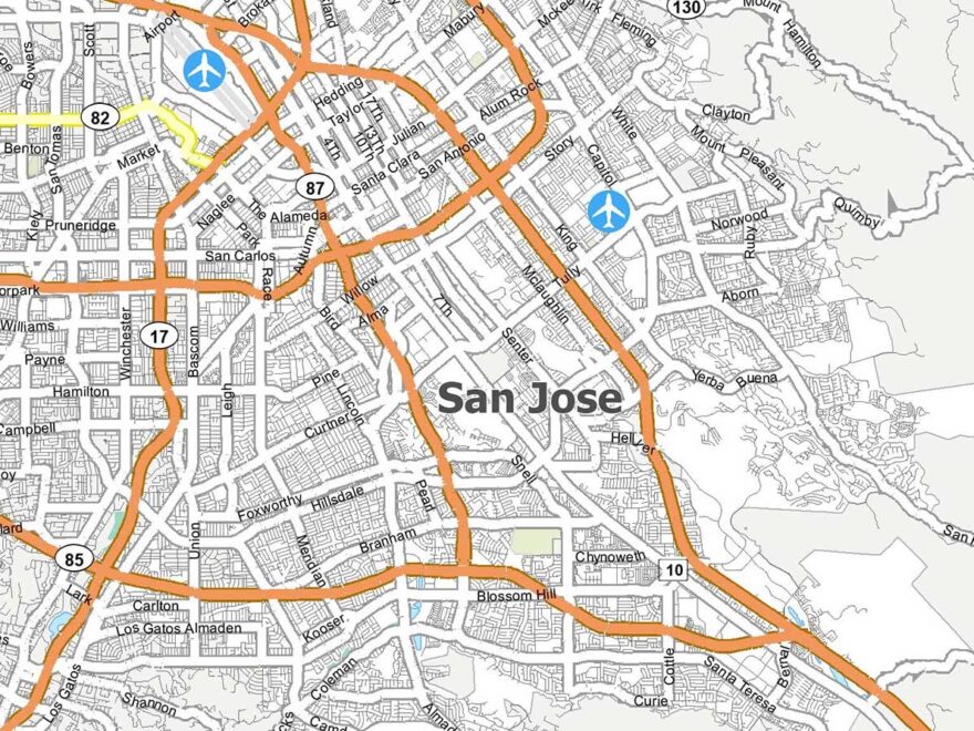 Map Of San Jose California GIS Geography