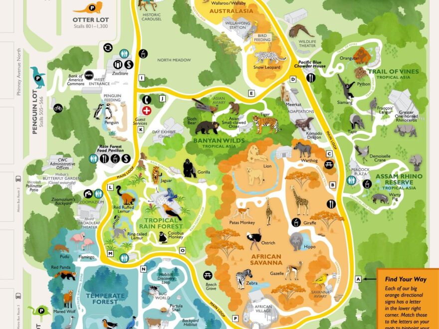 Map Of Seattle Tourist Attractions And Monuments Of Seattle
