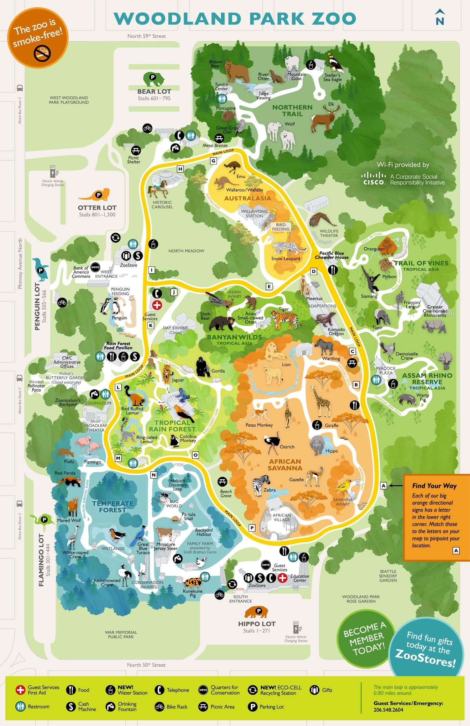 Map Of Seattle Tourist Attractions And Monuments Of Seattle