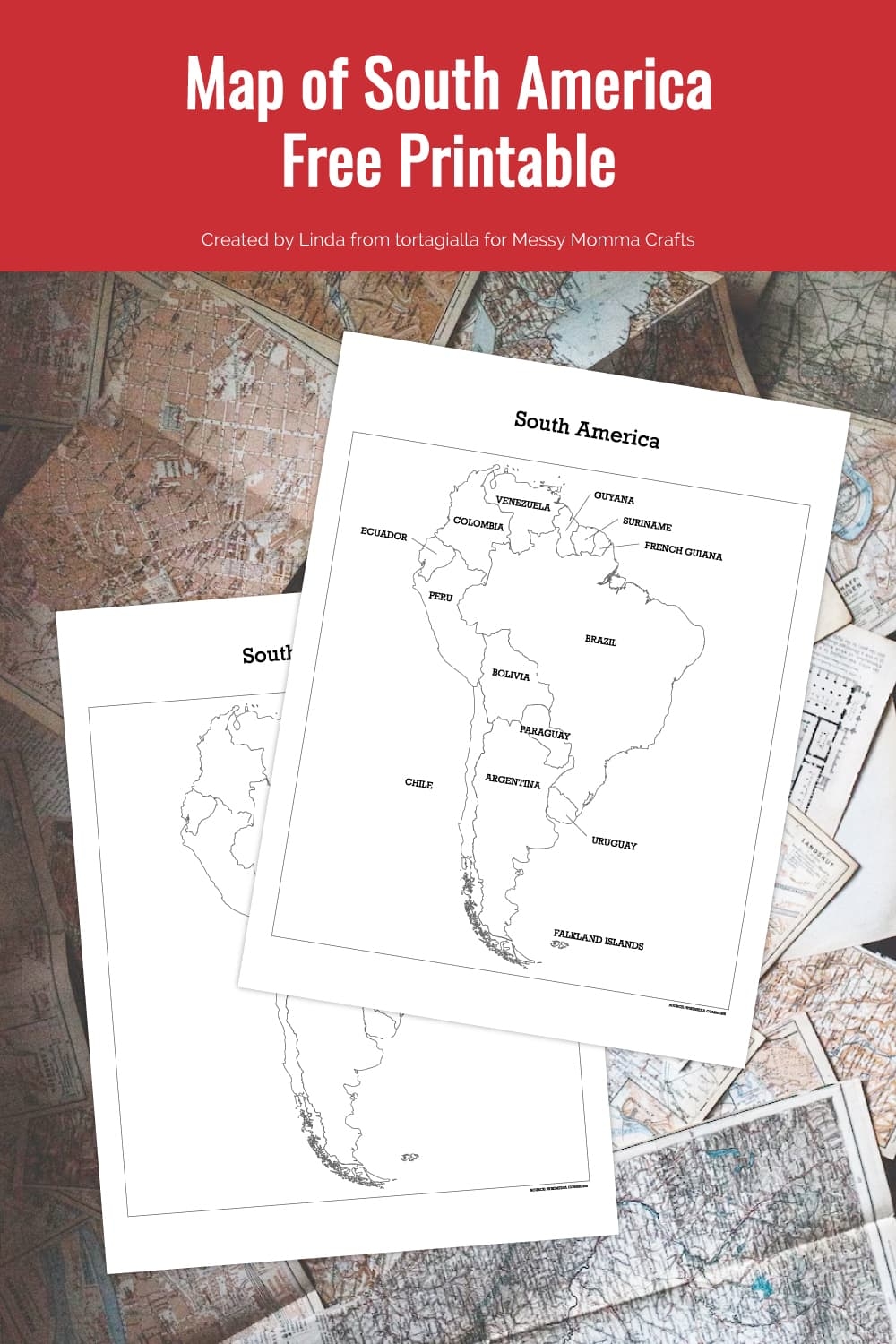 South America Map Printable