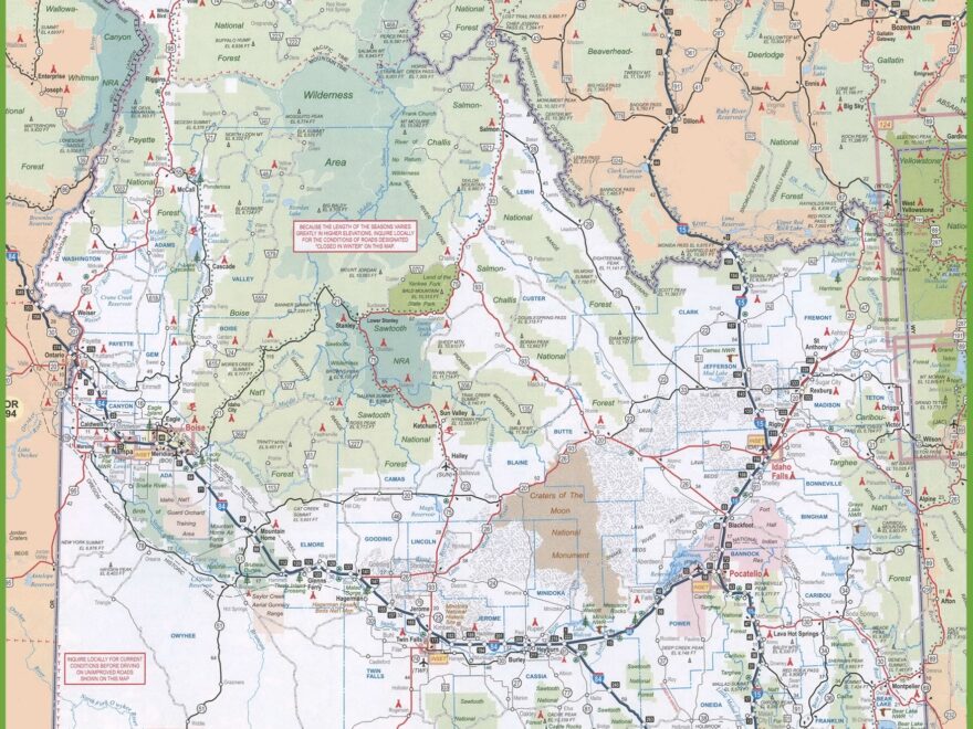Map Of Southern Idaho Ontheworldmap