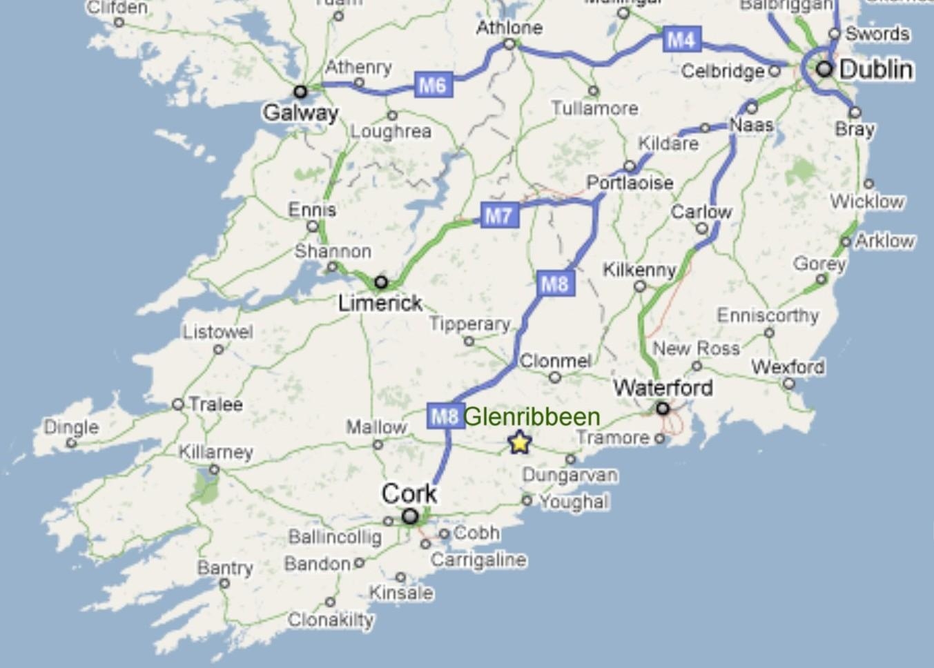 Southern Ireland Map Printable