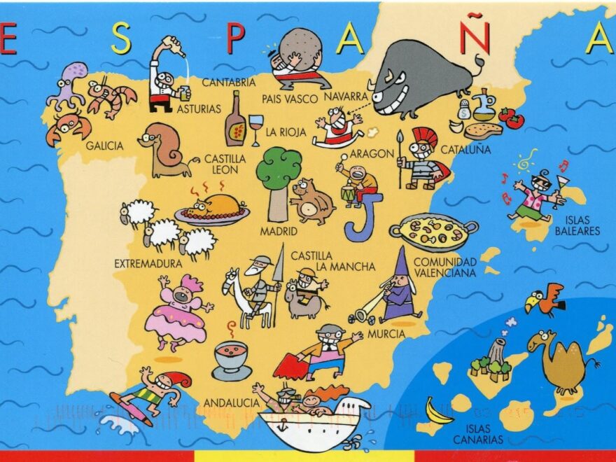 Map Of Spain For Kids Spain Map For Kids Southern Europe Europe