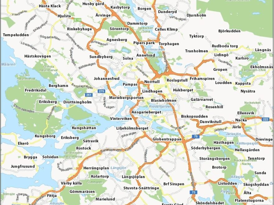 Map Of Stockholm Sweden GIS Geography