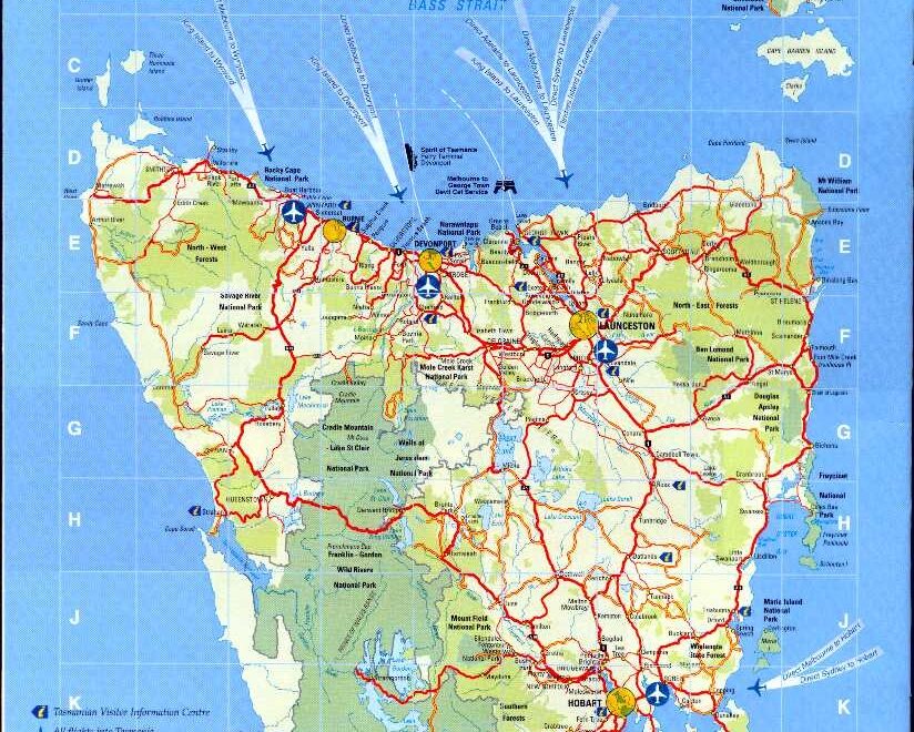 Map Of Tasmania
