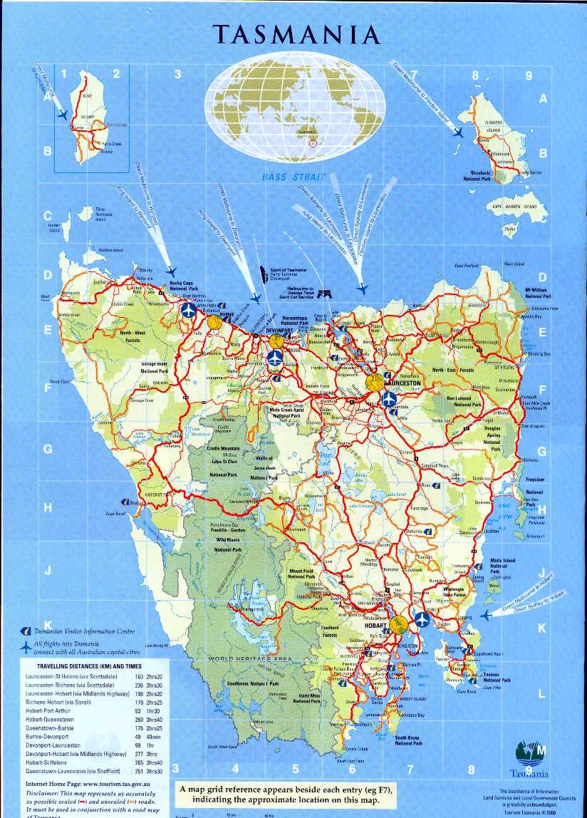 Map Of Tasmania