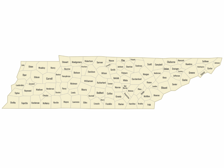 Map Of Tennessee Counties Ultimaps