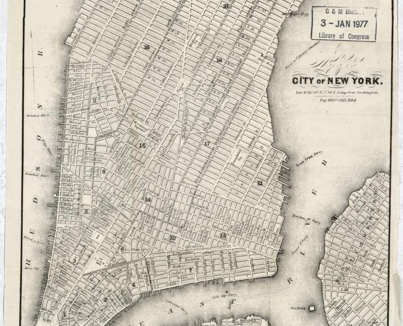 Map Of The City Of New York Library Of Congress