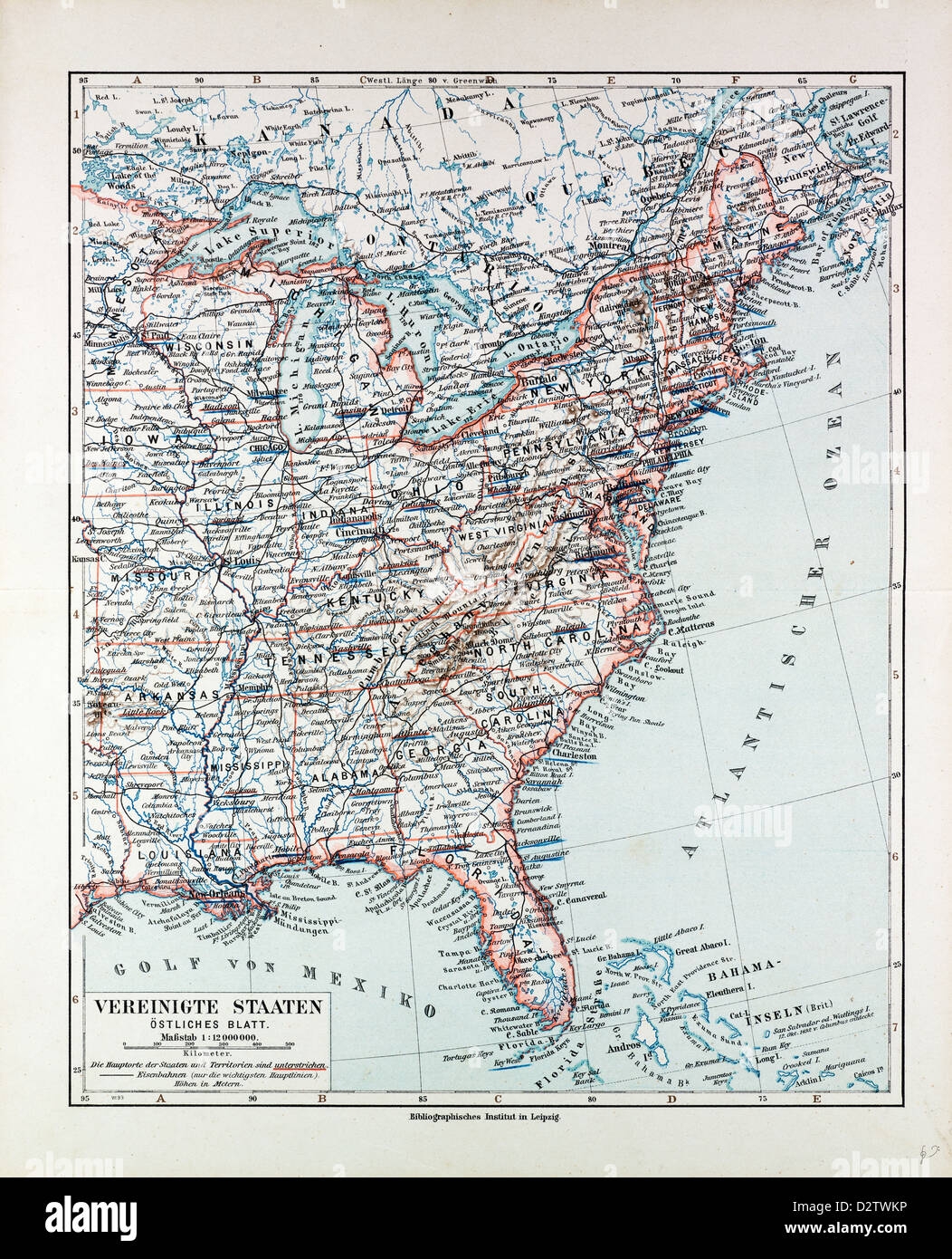 Printable Map Usa East Of Mississippi
