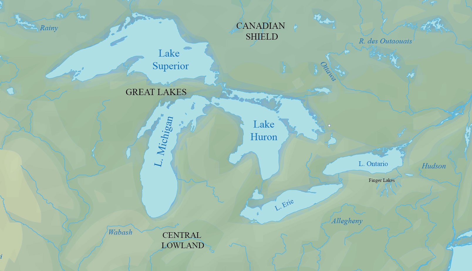 Free Printable Great Lakes Map