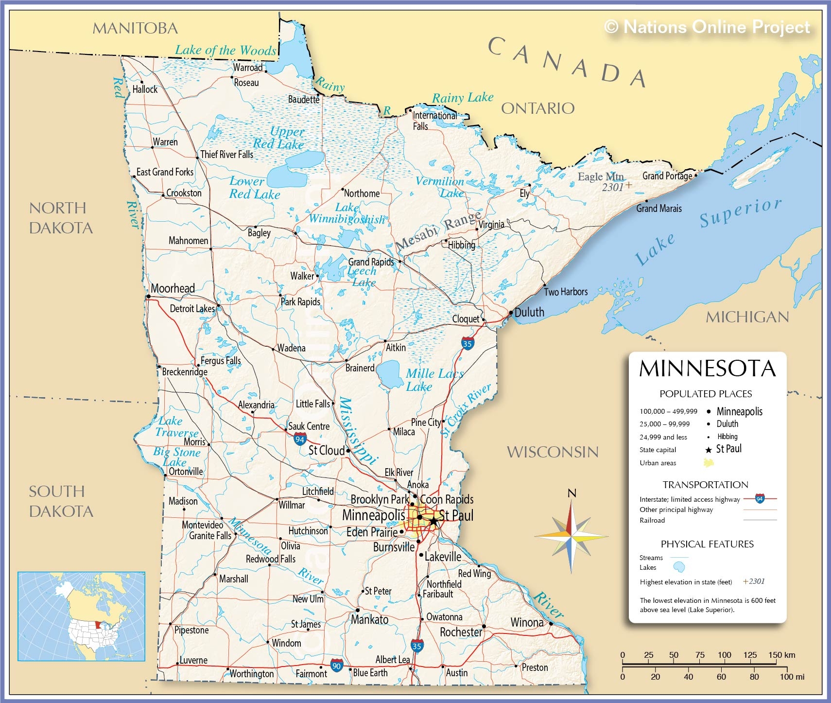 Map Of Northern Mn With Towns Printable