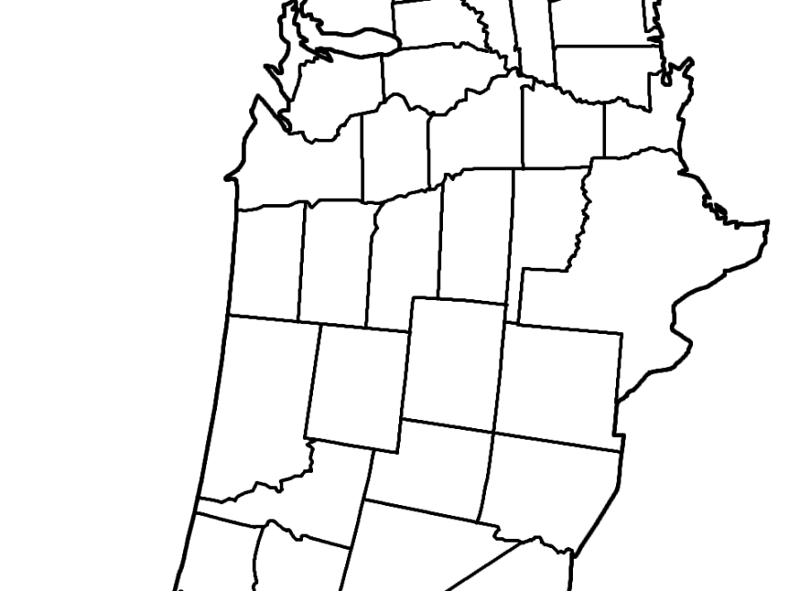 Map Of The United States Coloring Page Veteran s Day