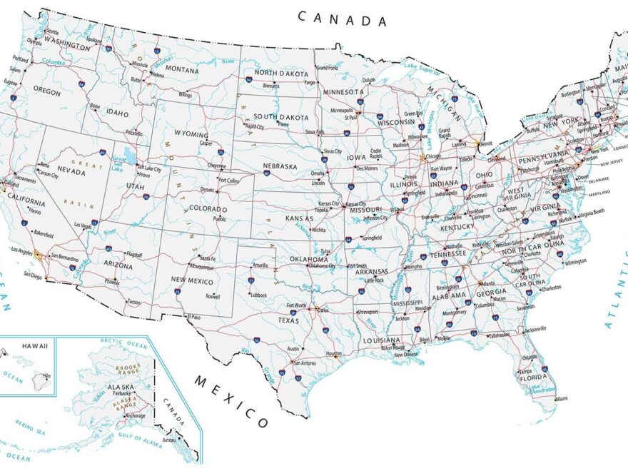 Map Of The United States Of America GIS Geography