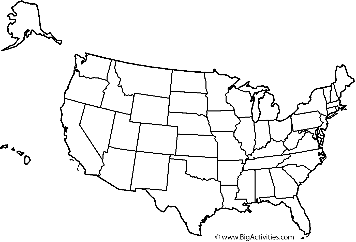 Printable Us Map Showing States