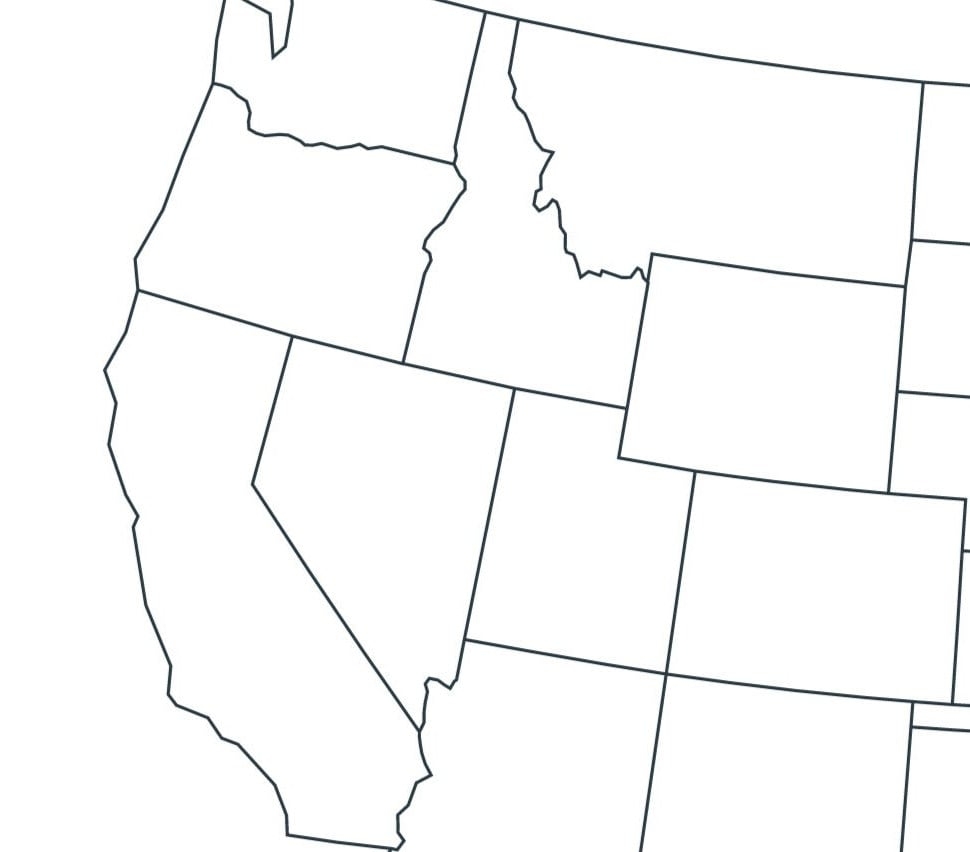 Outined Map Of The United States Printable
